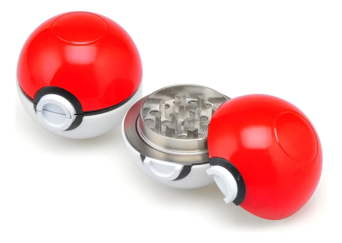 Picador De Cannabis De Pokebola Rojo